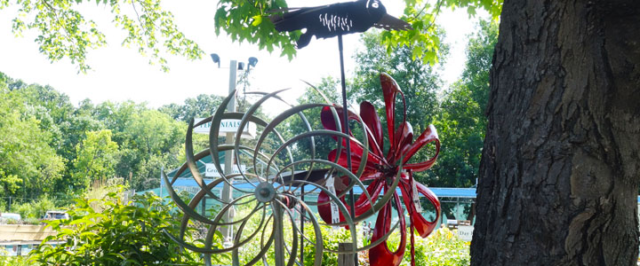 wind spinners statuary outdoor decor